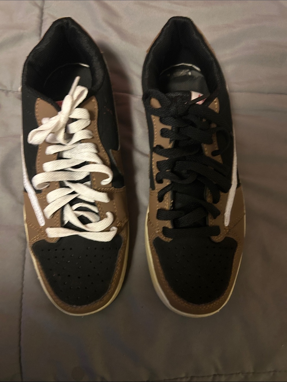 Jordan Low-Top Sneakers in Brown & Black